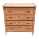 Commode style empire rénovée en chêne brut 4 tiroirs
