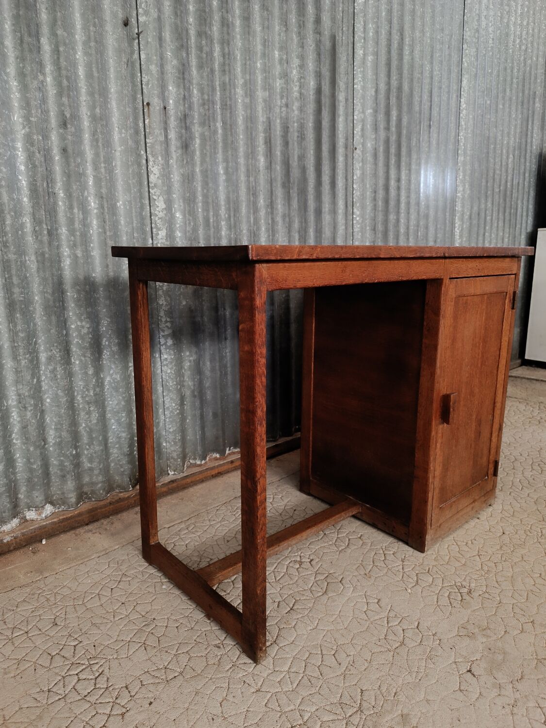 Small vintage solid wood desk
