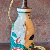 Old vintage ceramic lamp foot signed Asia China Japan
