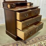 English mahogany dressing table from the early 20th century - L=1m, D=53cm, H=1m50.
