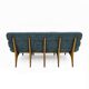 Adrian Pearsall Style Italin Modern Bouclè and Walnut Sofa