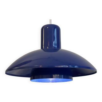 Vintage blue hanging lamp, Denmark, 1960s