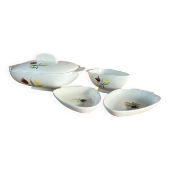 Salins Crocus soup tureen, sauce boat and serving dishes set