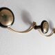 Pair of coat racks 3 hooks 1960 brass and plastic