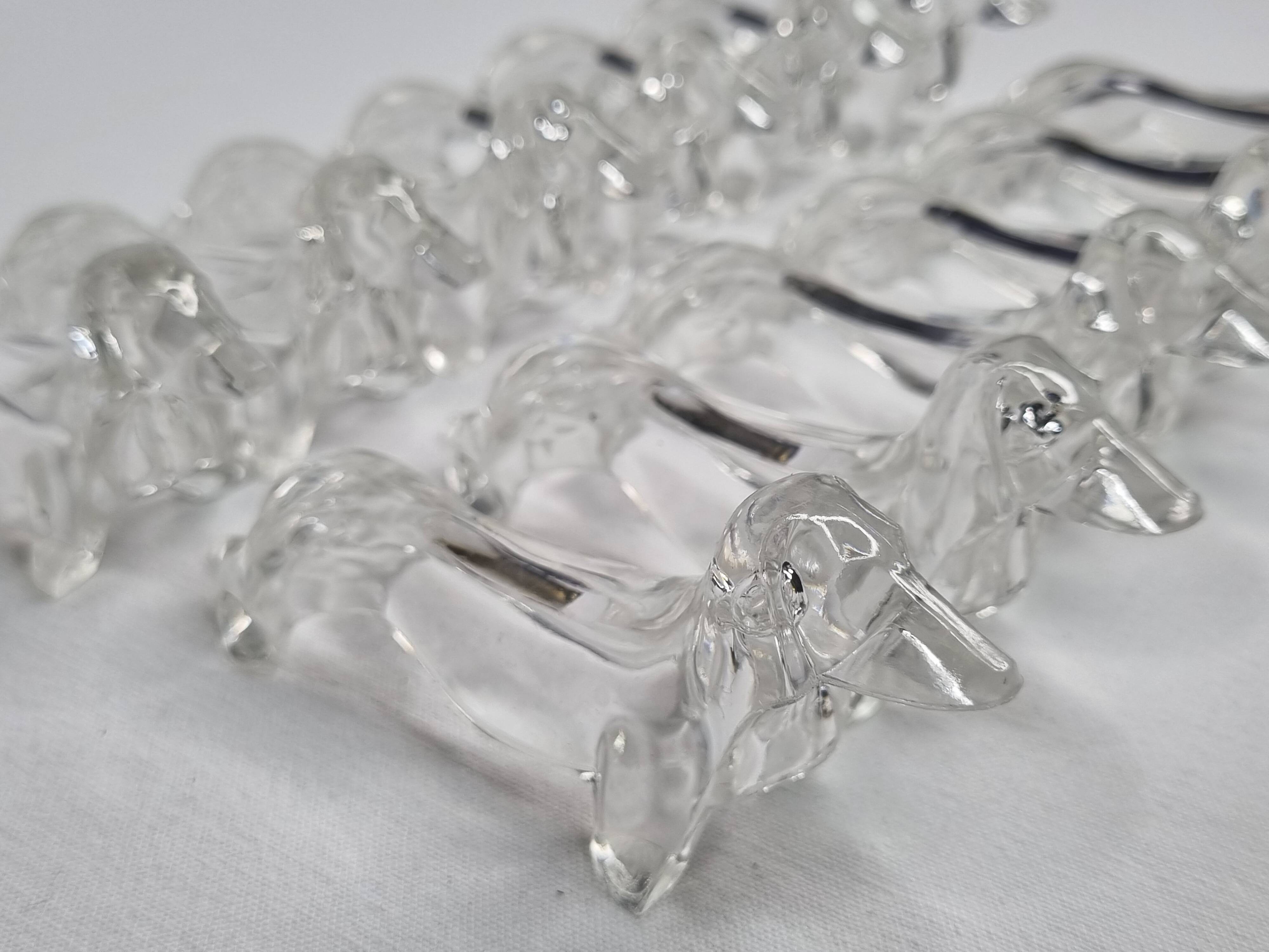 Set of 12 vintage dachshund knife holders, 70s