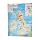 Old vintage British Isles /Benelux mdi map