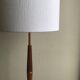 Scandinavian floor lamp in teak and brass - 1960