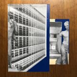 Framed abstract painting/collage