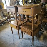 Series of 4 solid teak bedside tables circa 1980