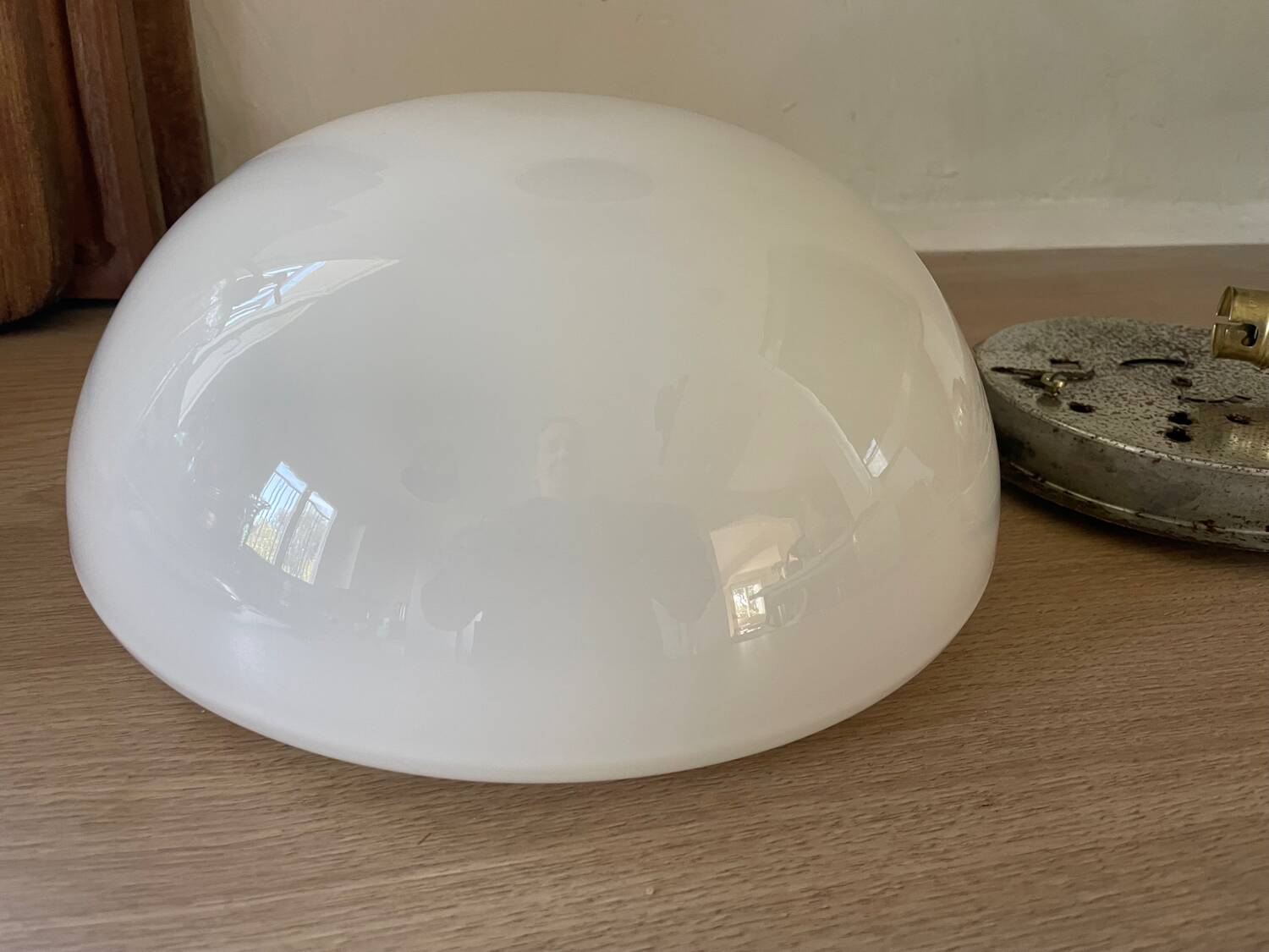 Vintage opaline wall or ceiling light 25cm