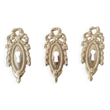 Lot of three Louis XVI Bronze Brass furniture entry locks
