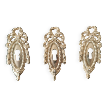 Lot de trois entées de meuble Serrures Louis XVI Bronze Laiton