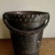 Studded leather wastepaper basket Arts & Crafts 1920 popular art