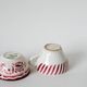Set of 4 mismatched coffee cups digoin sarreguemines and badonviller pink 1930-191940