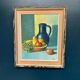 Original Swedish Oil on Canvas – 'Still Life with Fruits and Jug', Unknown Artist – Signed – Vintage and Framed – 52 × 44 cm (20.4" × 17.3")