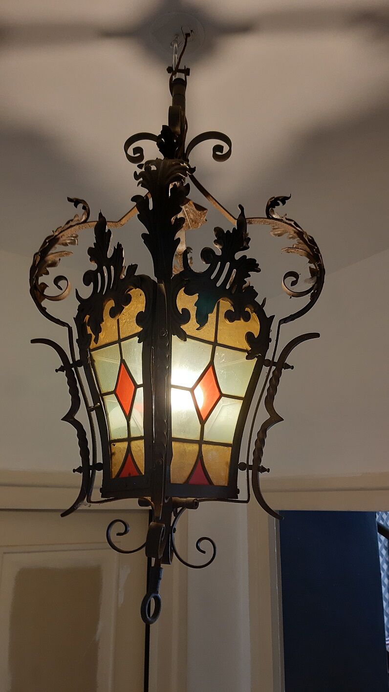 Wrought iron lantern