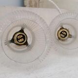 Duo of small glass pendants