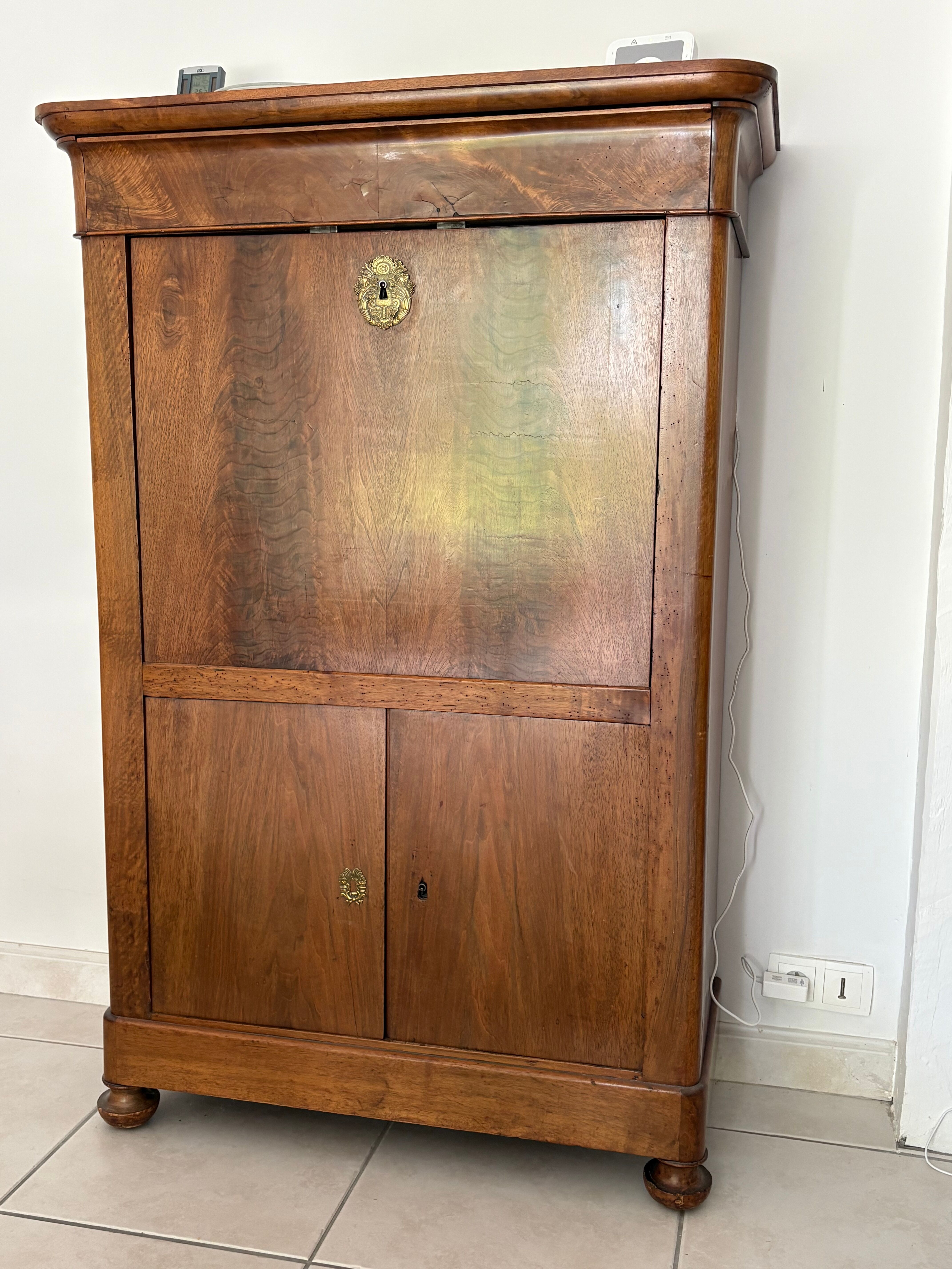 Solid wood secretary