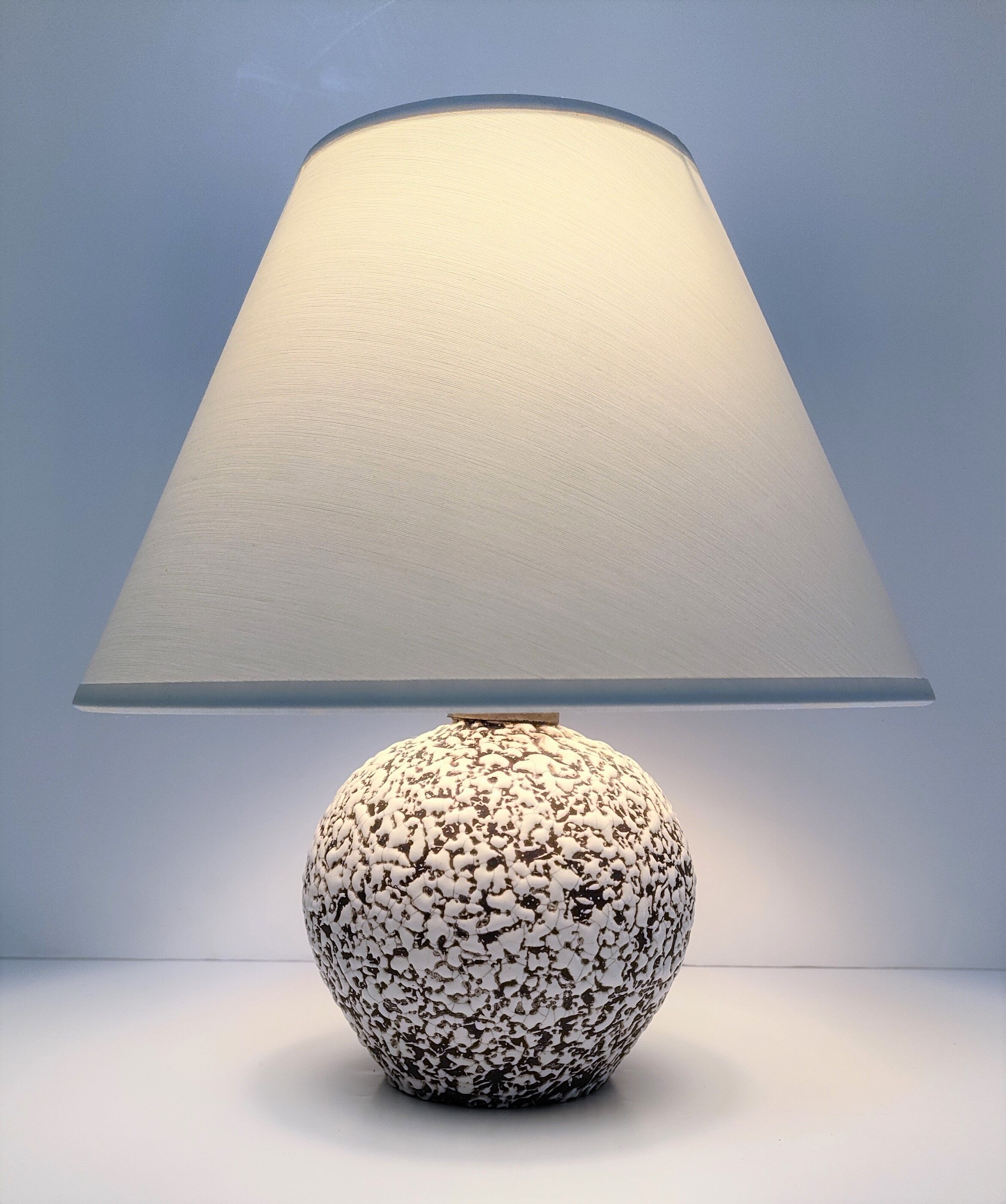 Lamp ceramic ball Art Deco style Besnard 30s