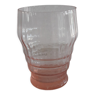 Old pink water glass