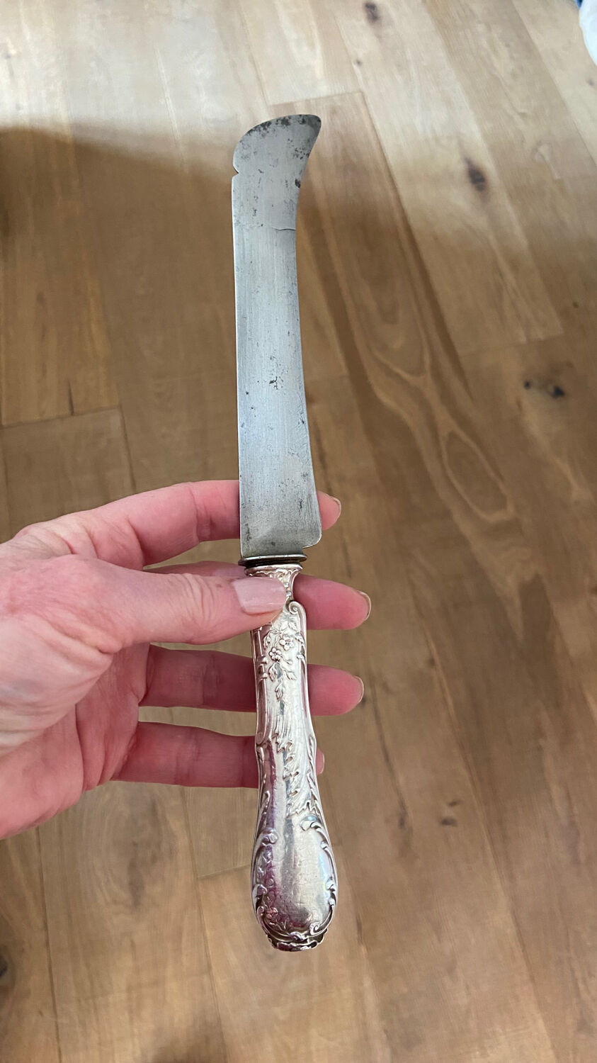 Minerva silver cheese knife