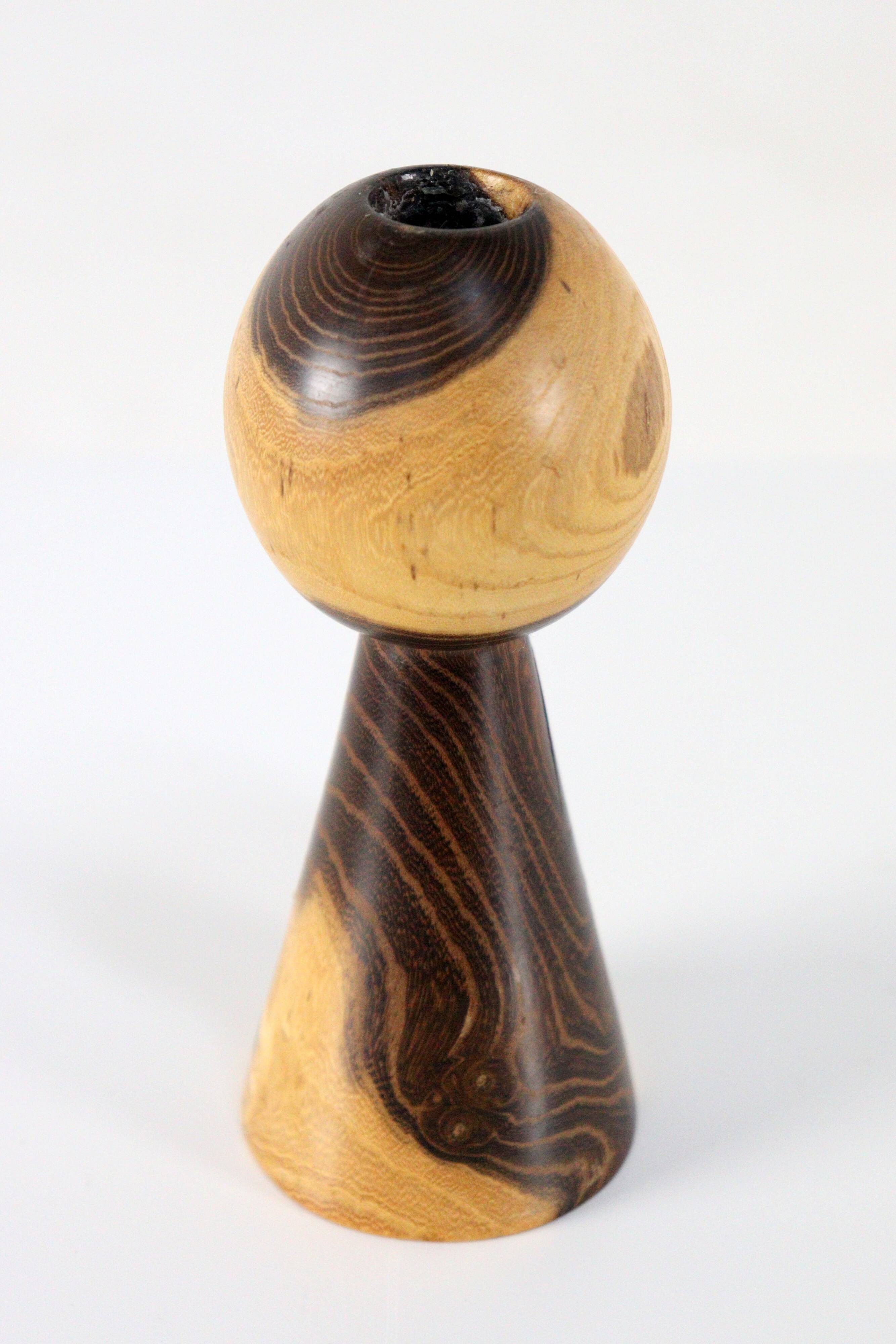 Wooden candle holder