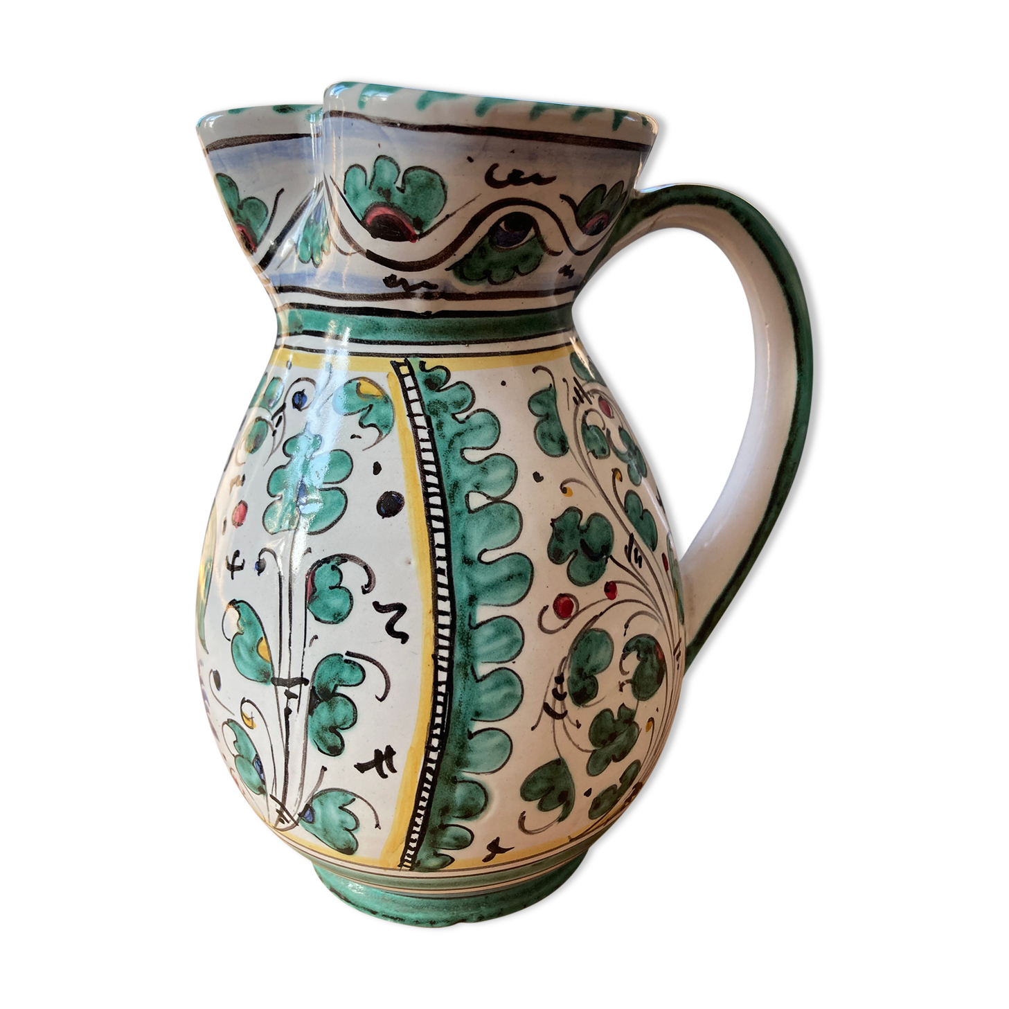 Italian ceramic pitcher