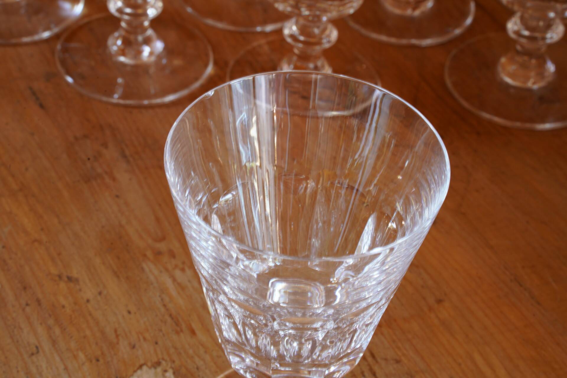 Set of 12 crystal water glasses from Saint-Louis - Caton model