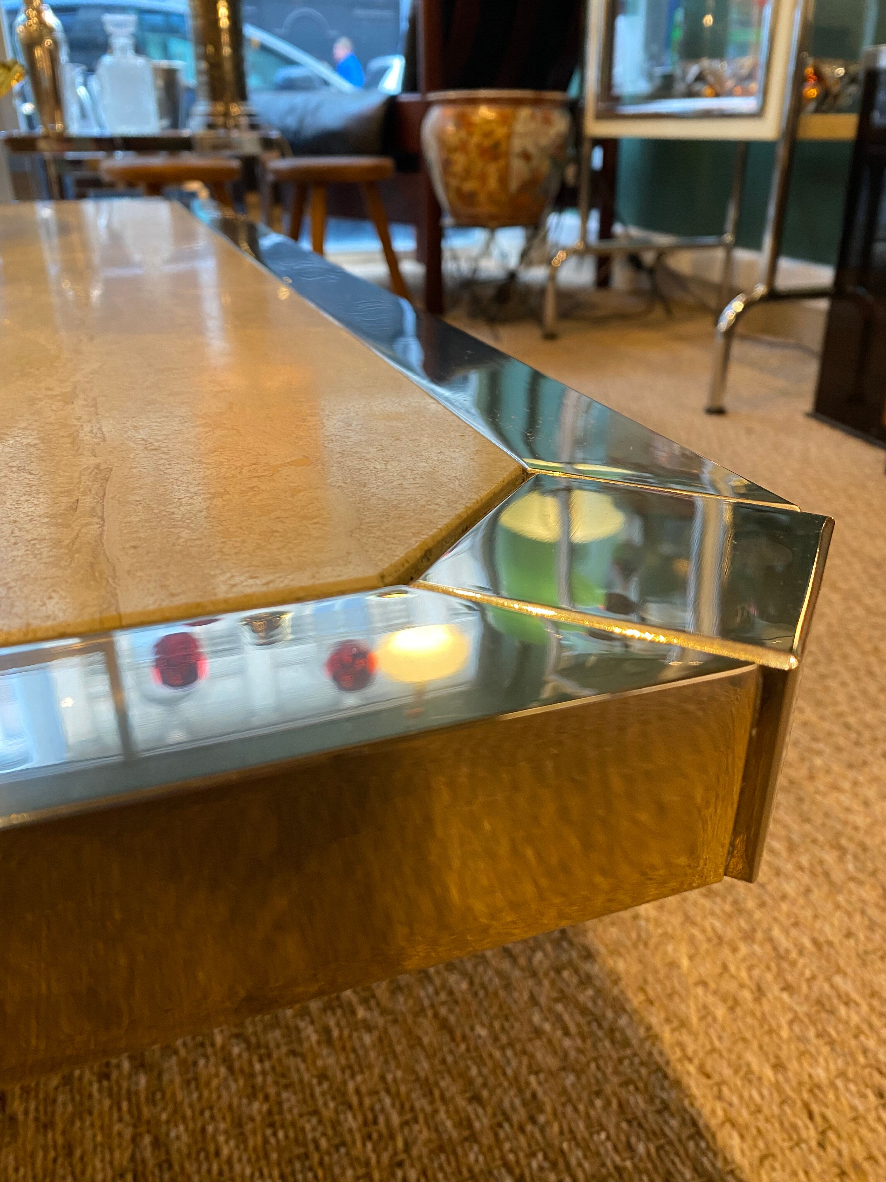Vintage travertine coffee table