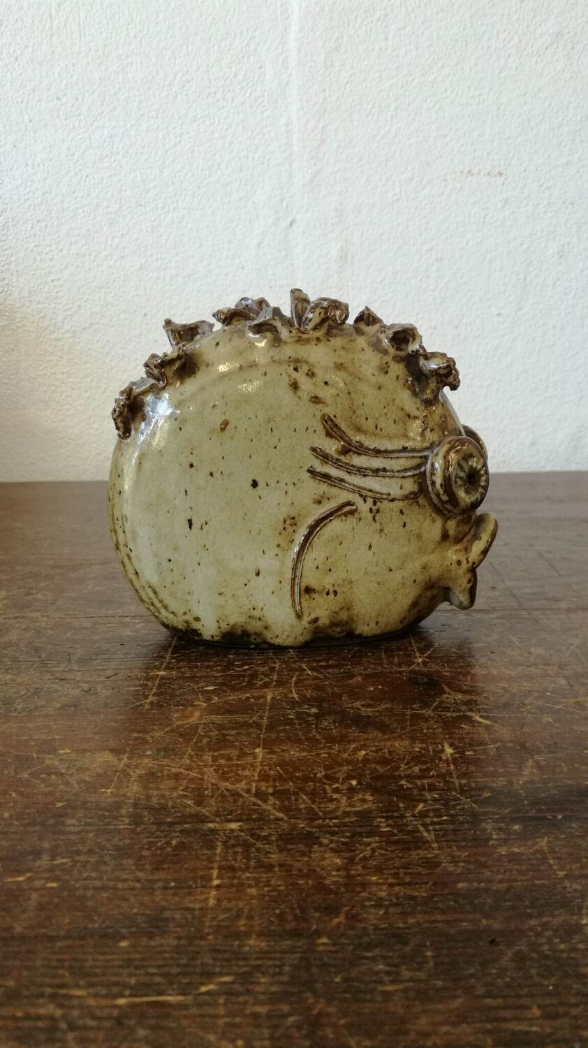 Pique vase zoomorphic flowers by Alexandre kostanda Vallauris