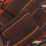 Bold Striped Wool Kilim Cushion Cover Handmade Scatter Pillow 35x35cm