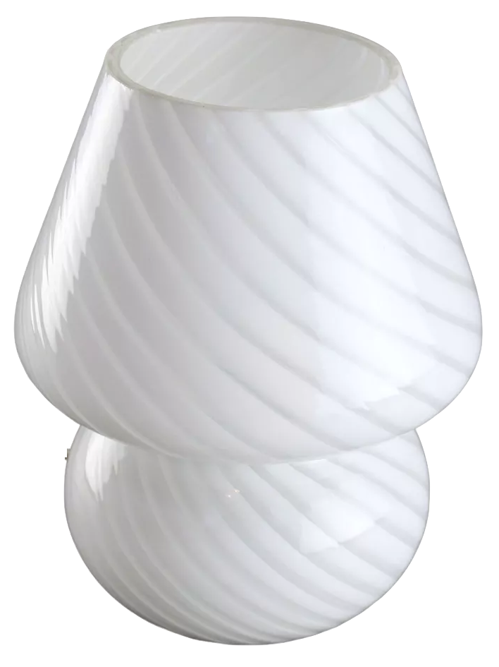 Vintage Murano mushroom swirl table lamp, 70s