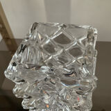 Vintage vase in molded glass and glass paste