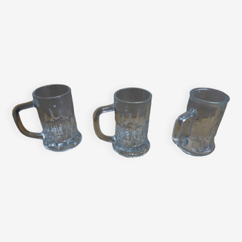 Set of 3 small cups, shot glasses