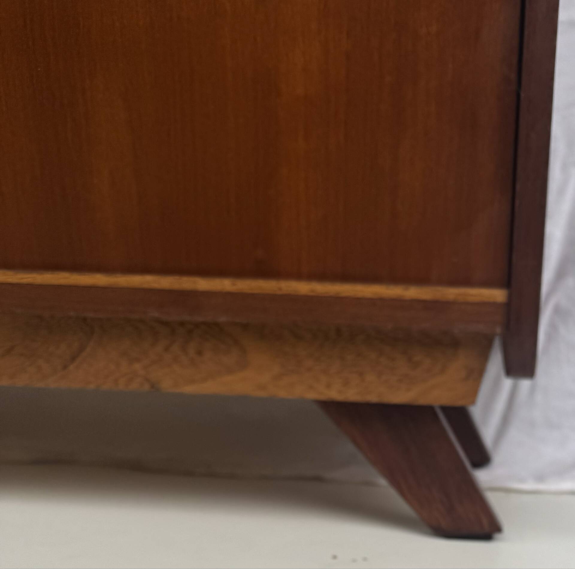 Vintage shoe cabinet with tapered legs