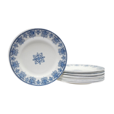 Série de 10 assiettes anciennes Terre de Fer par L.G. pour la faïencerie de Clairefontaine