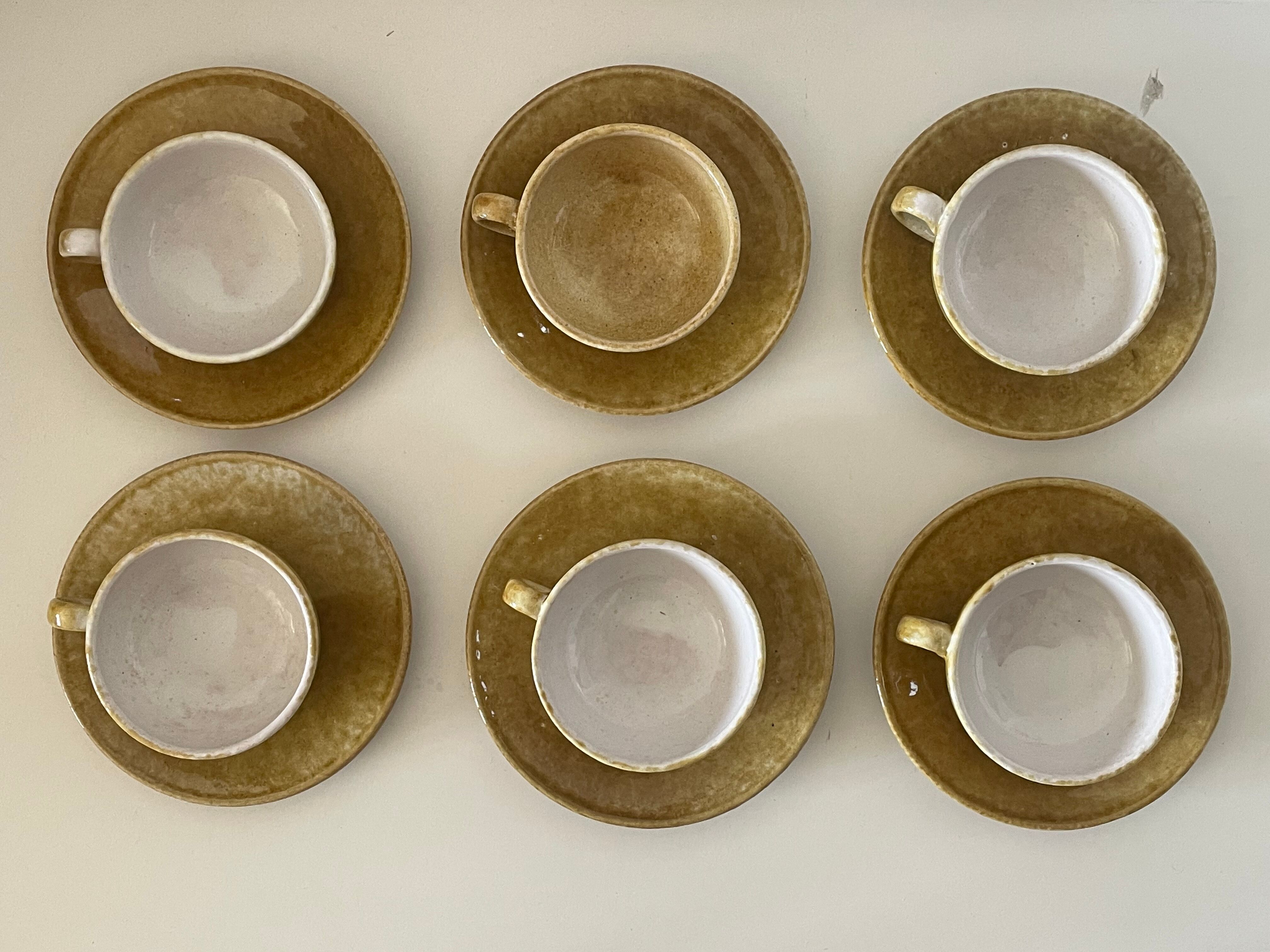 6 tea cups André Freymond