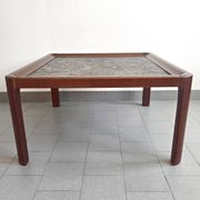 1960s Scandinavian coffee table in teak and schist