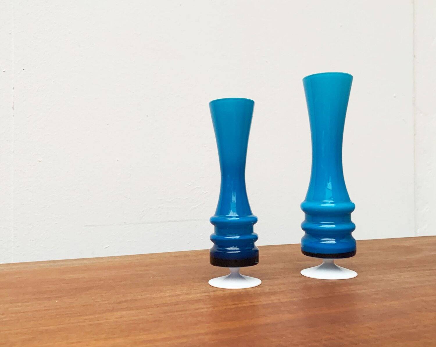 Mid-century German glass vases by Karl Friedrich, 1960s, set of 2.