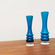 Mid-century German glass vases by Karl Friedrich, 1960s, set of 2.