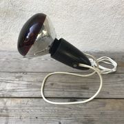 Lamp OSRAM old, black + white wire Support + bulb red 70s Vintage