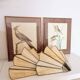 Lot de 2 appliques murales vintage coquillage ou éventail en pâtes de verre et métal doré vieilli
