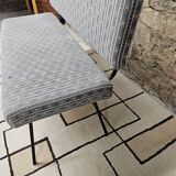 Banc vintage style knoll pied métal