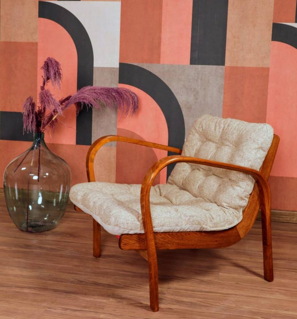 Vintage armchair granola beige 1960