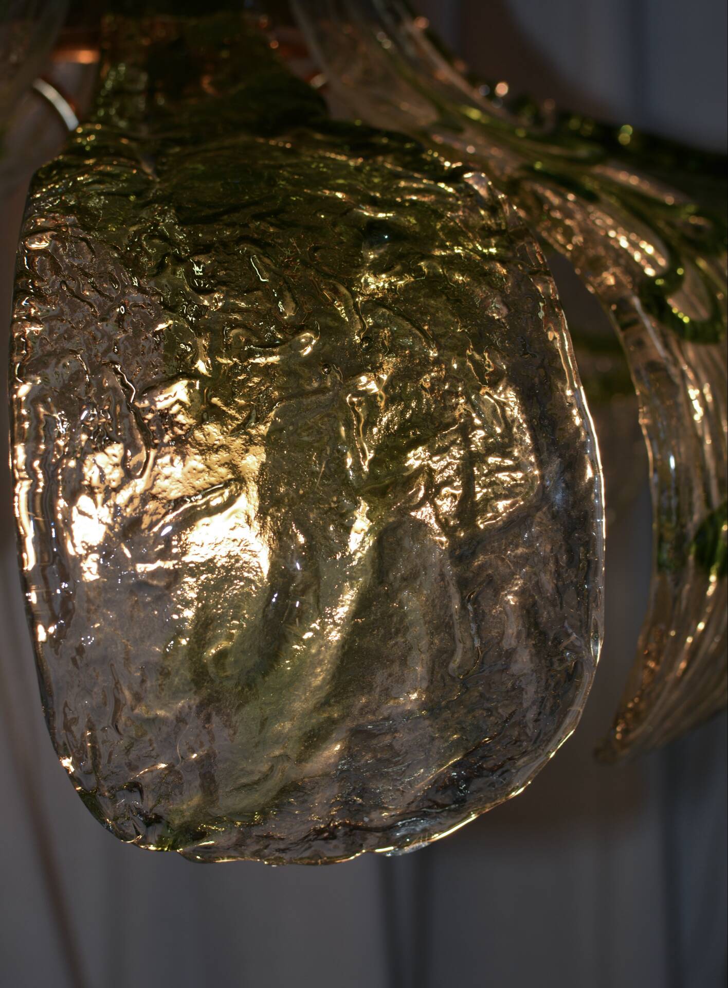 Large Murano chandelier by Carlo Nason in green glass – 1970s