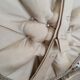 Sewing box, work box, scoubidou and fabric, beige