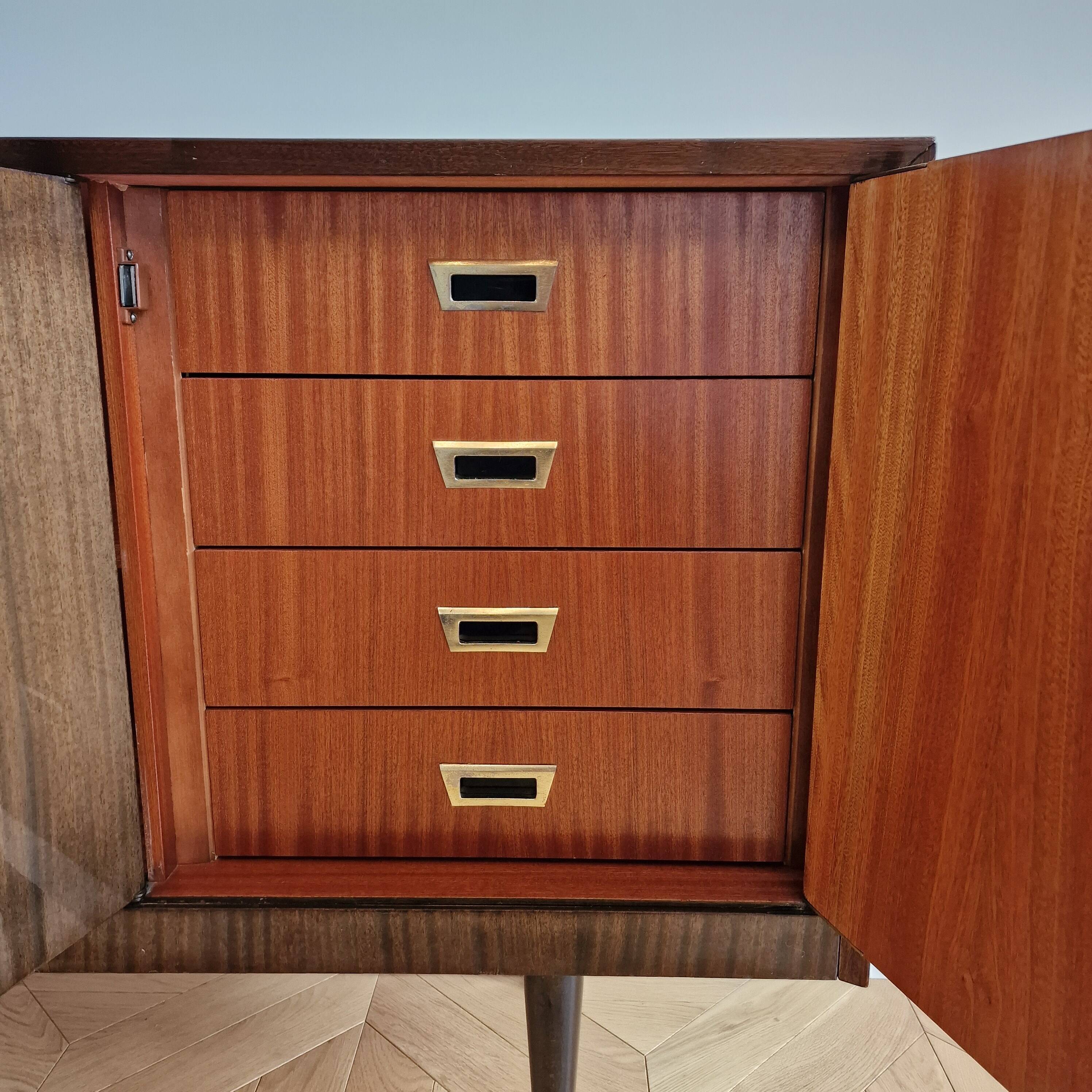 Mid-Century Modern Italian Mahogany Sideboard, 1960s