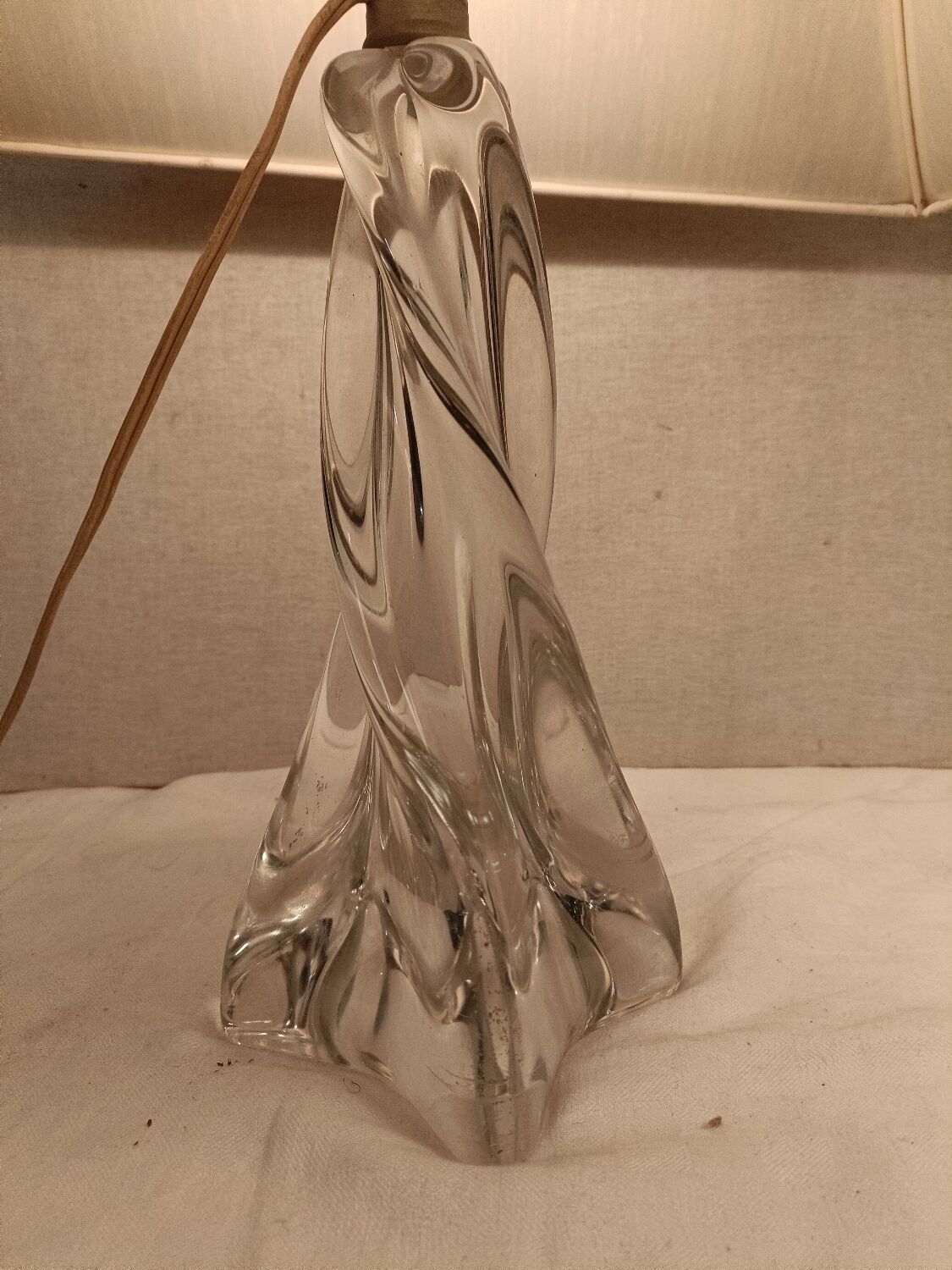 Pied de lampe Baccarat vintage