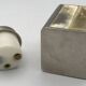Briquet de table vintage en métal chromé et corne