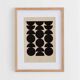 Abstract black collage on old paper signed eawy.